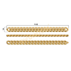 Miami Cuban Chain Casting White Wax 3D Printing Service SWDB-194-W14