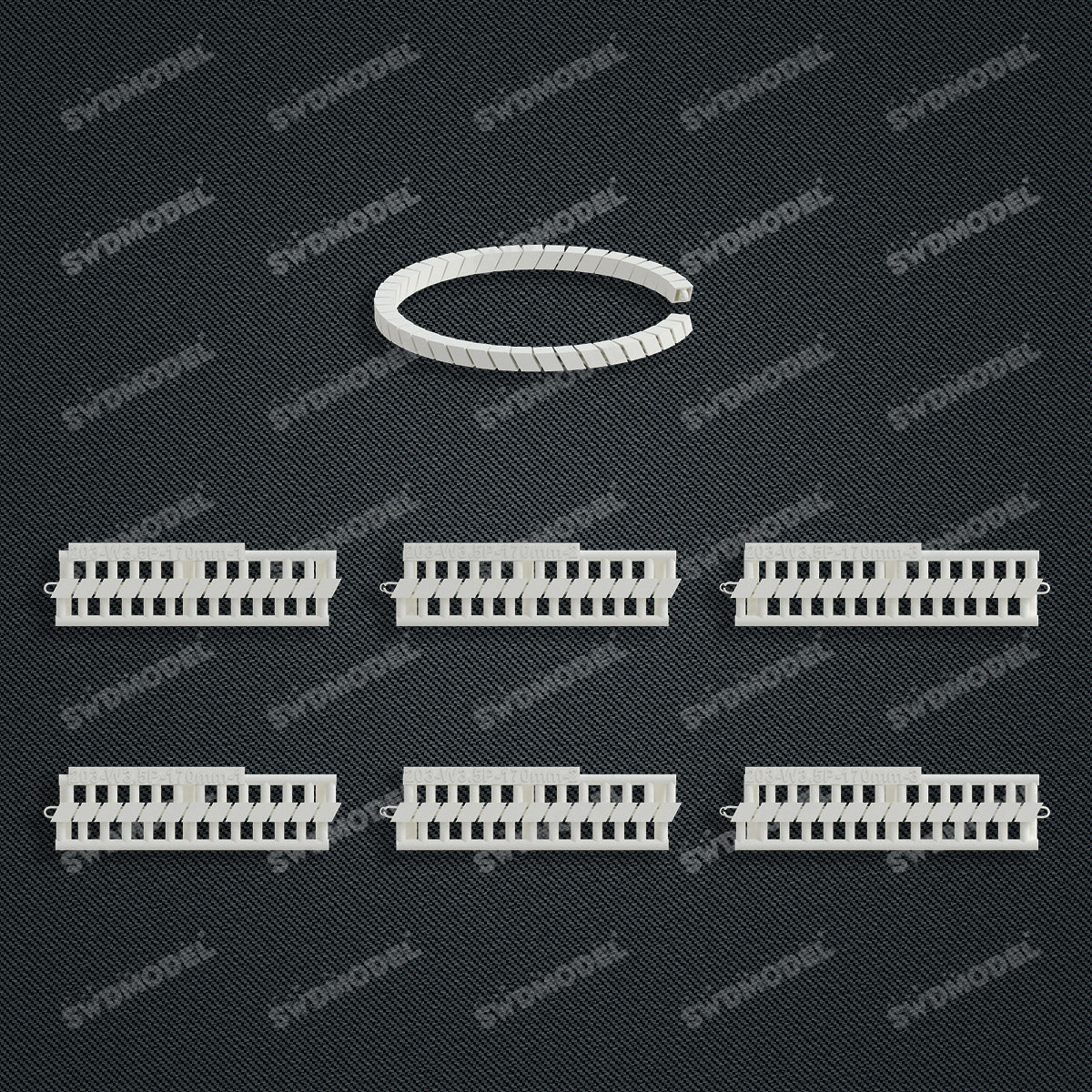 Miami Knight Chain Casting White Wax 3D Printing Service  SWDB-203-W3.5