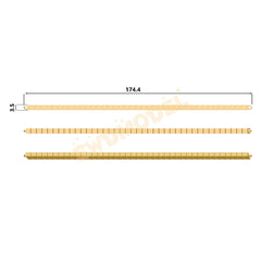 Miami Knight Chain Casting White Wax 3D Printing Service  SWDB-203-W3.5