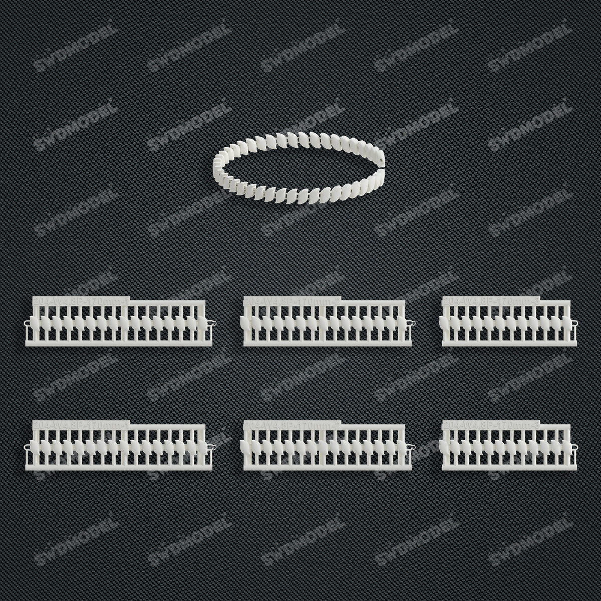 Miami Knight Chain Casting White Wax 3D Printing Service  SWDB-204-W4.8