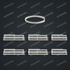 Miami Knight Chain Casting White Wax 3D Printing Service  SWDB-204-W4.8