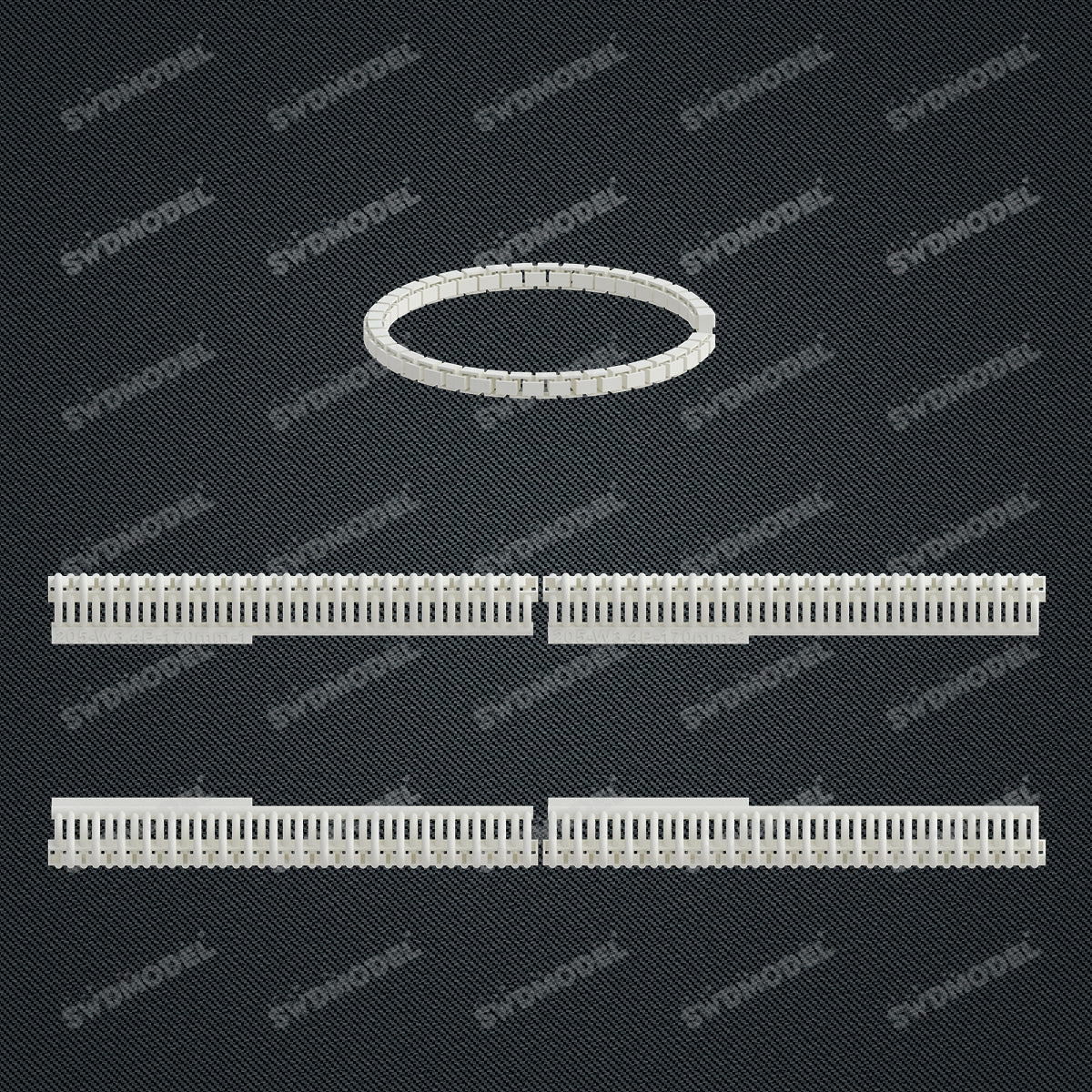 Miami Knight Chain Casting White Wax 3D Printing Service  SWDB-205-W3.4