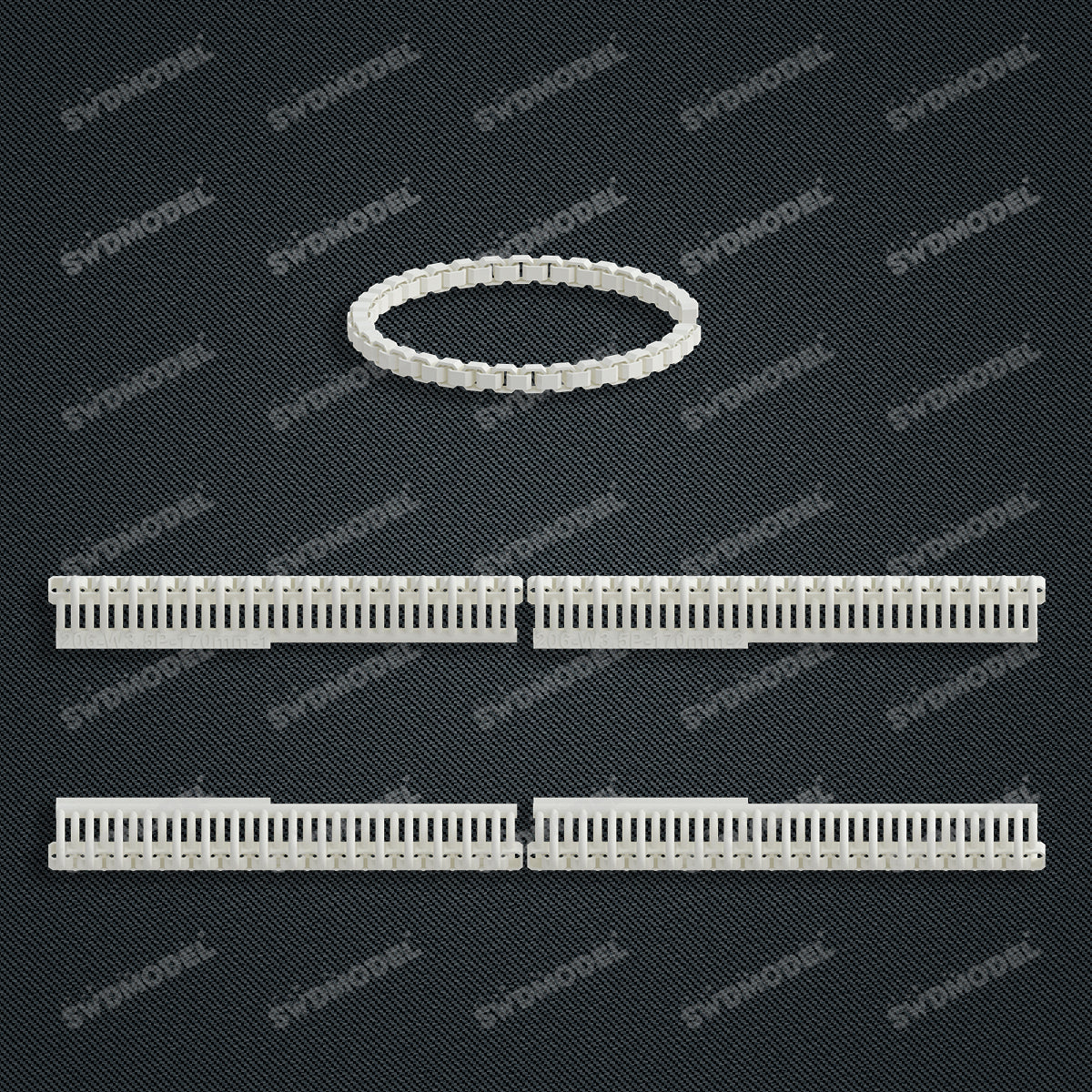 Miami Knight Chain Casting White Wax 3D Printing Service  SWDB-206-W3.5