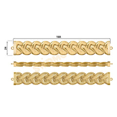 Miami Cuban Chain Casting White Wax 3D Printing Service  SWDB-214-W24-04