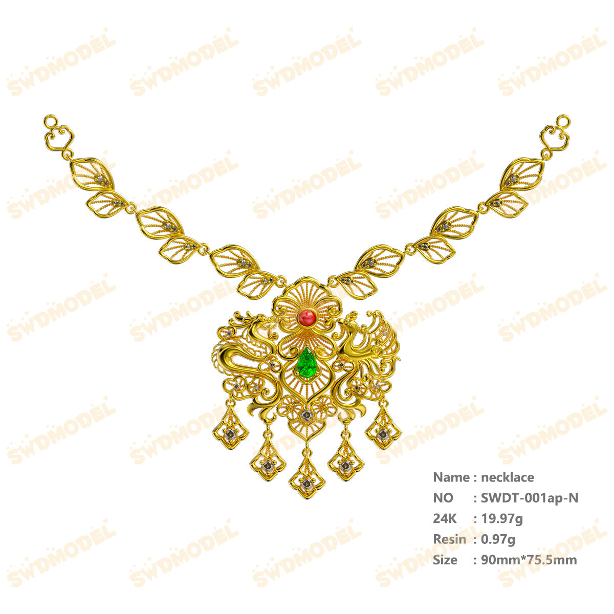 Jewelry set  Filigree Set   White Wax Casting Resin 3D Printing Service  SWDT-001ap