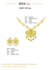 Jewelry set  Filigree Set   White Wax Casting Resin 3D Printing Service  SWDT-001ap