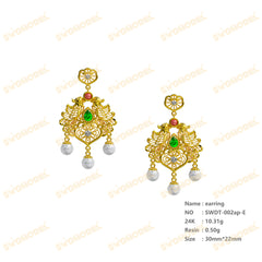 Jewelry set Filigree Earrings White Wax Casting Resin 3D Printing Service   SWDT-002ap-E