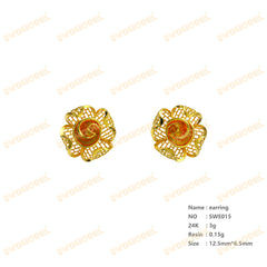 Jewelry set Filigree Earrings White Wax Casting Resin 3D Printing Service   SWE015