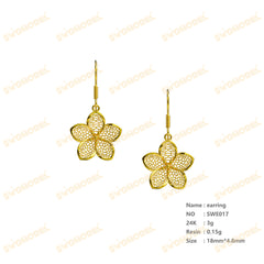Jewelry set Filigree Earrings White Wax Casting Resin 3D Printing Service   SWE017