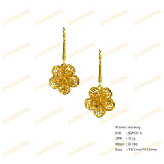 Jewelry set Filigree Earrings White Wax Casting Resin 3D Printing Service   SWE018
