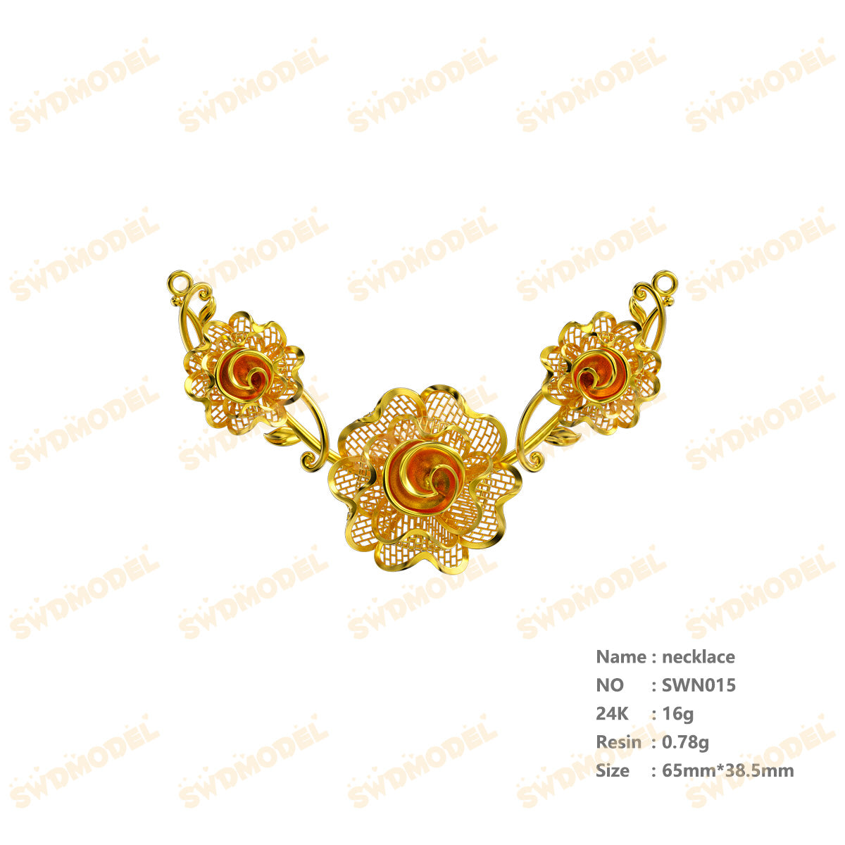 Jewelry set  Filigree Set   White Wax Casting Resin 3D Printing Service  SWT015