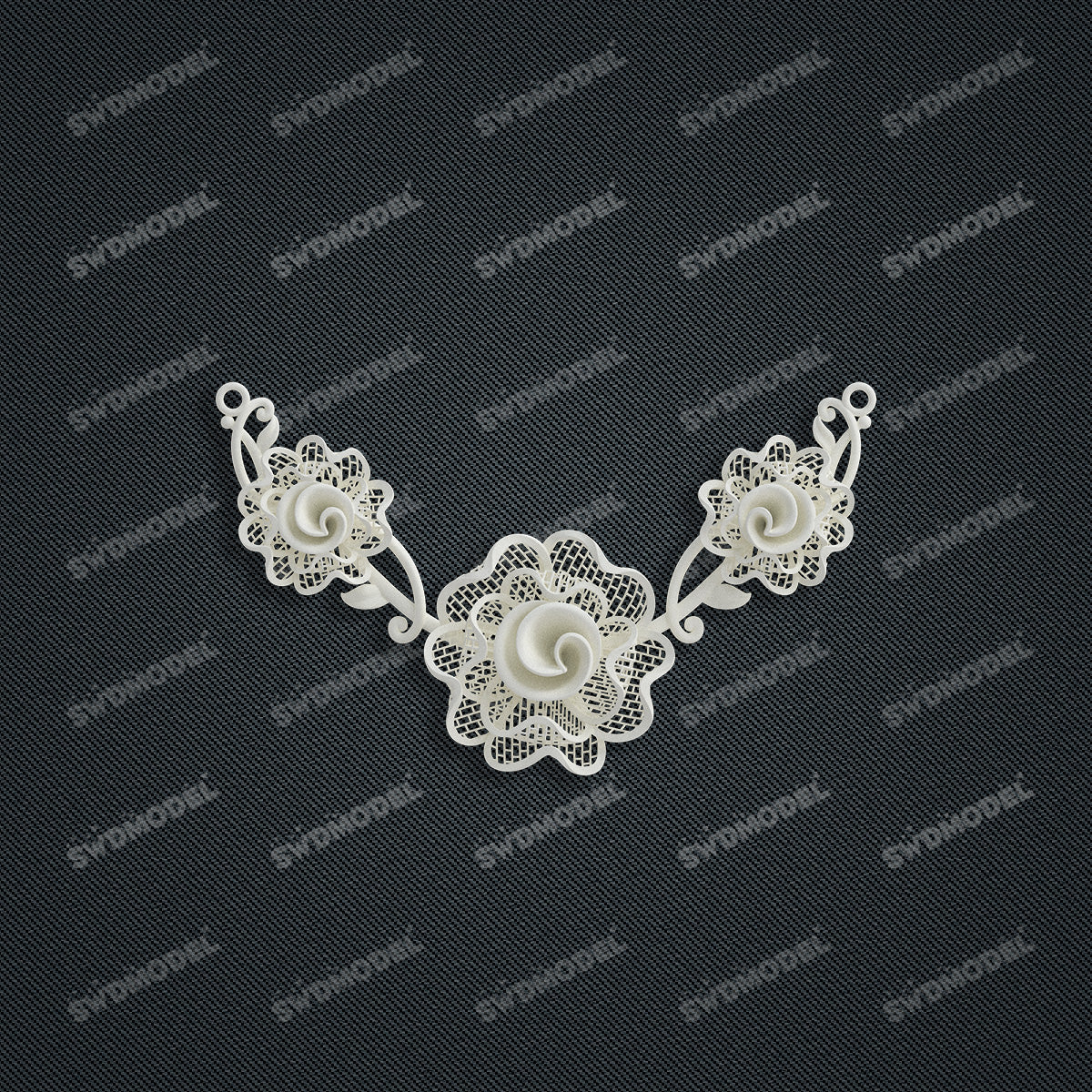 Jewelry set  Filigree Set   White Wax Casting Resin 3D Printing Service  SWT015