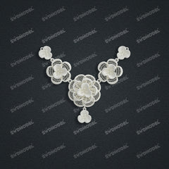 Jewelry set  Filigree Set   White Wax Casting Resin 3D Printing Service  SWT016