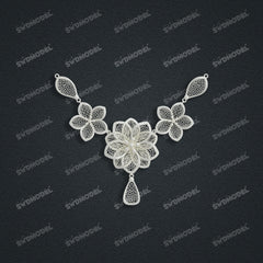 Jewelry set  Filigree Set   White Wax Casting Resin 3D Printing Service  SWT017