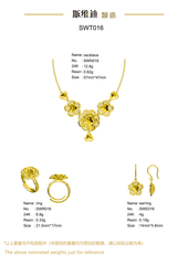 Jewelry set  Filigree Set   White Wax Casting Resin 3D Printing Service  SWT016